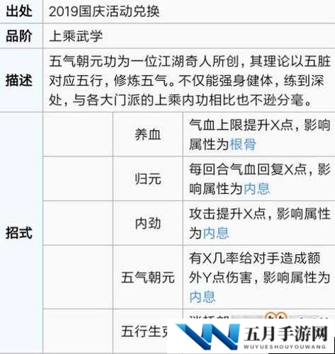 烟雨江湖五气朝元功究竟该赐予何人？最适合的角色究竟是谁？
